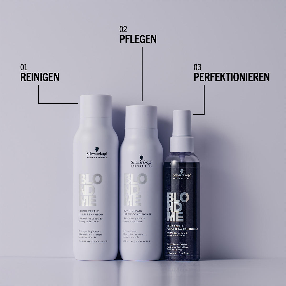 Schwarzkopf Professional BLONDME Bond Repair Purple Conditioner 250 ml - 4