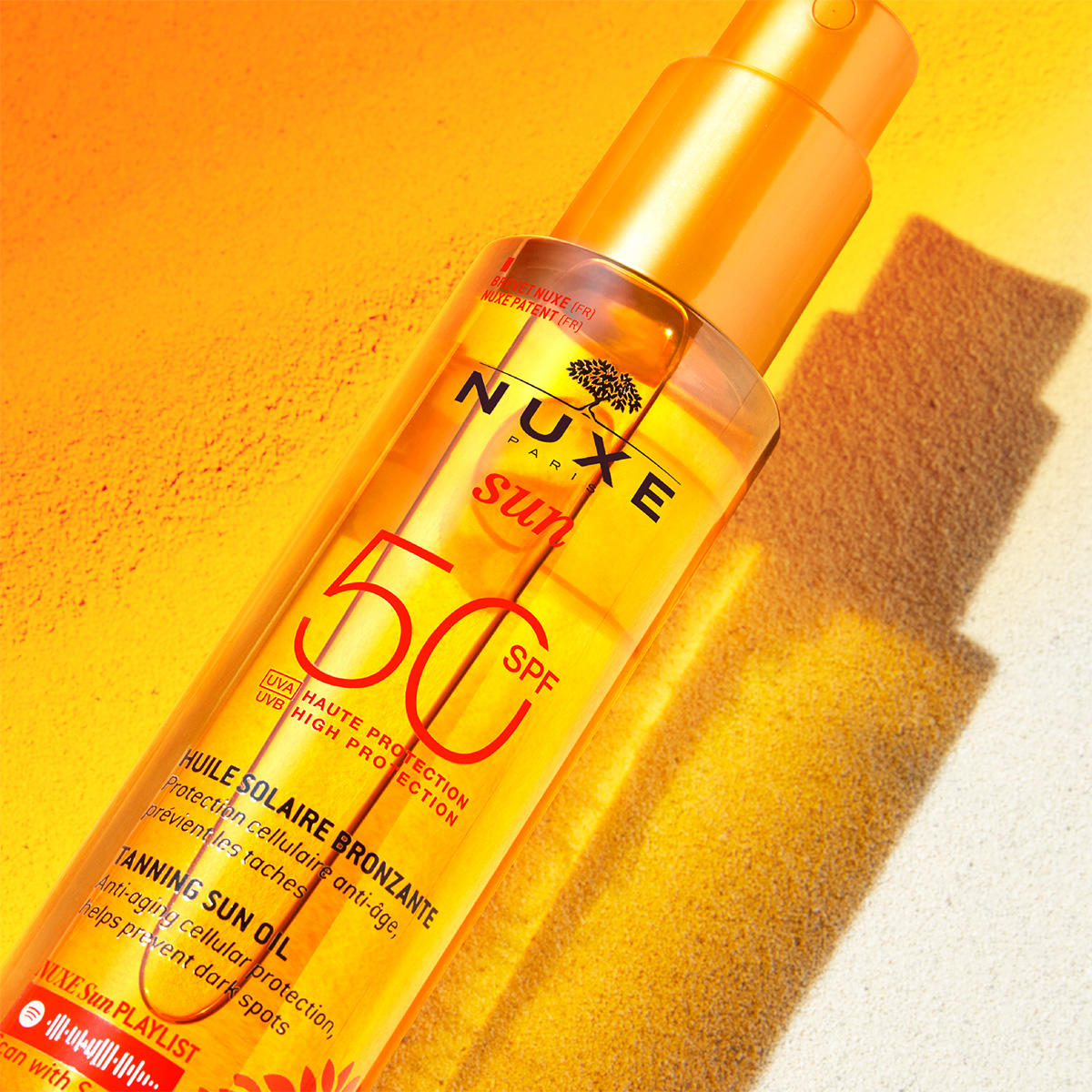 NUXE Sun Aceite solar SPF 50 rostro y cuerpo + set de leche para después del sol   - 4