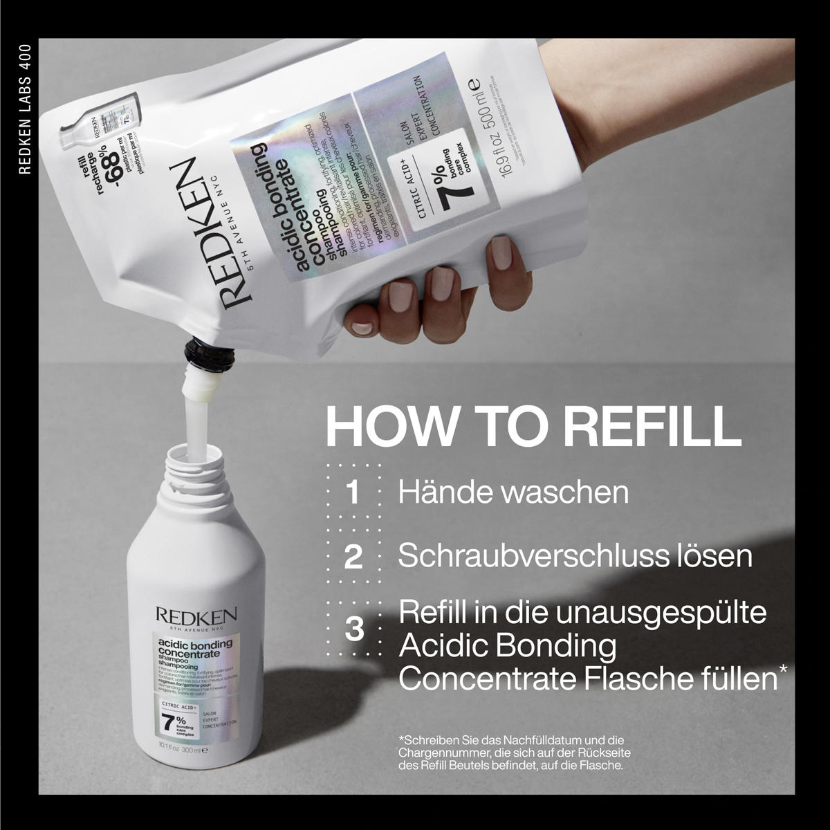 Redken acidic bonding concentrate Shampoo Refill 500 ml - 4