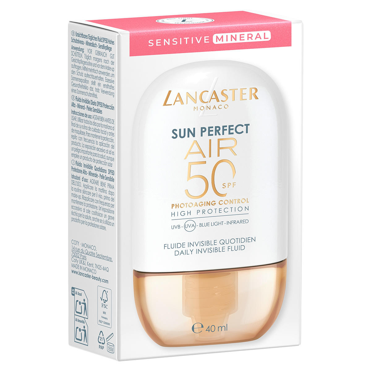 Lancaster Sun Perfect Air Daily Invisible Fluid SPF 50 Sensitive Mineral 40 ml - 4