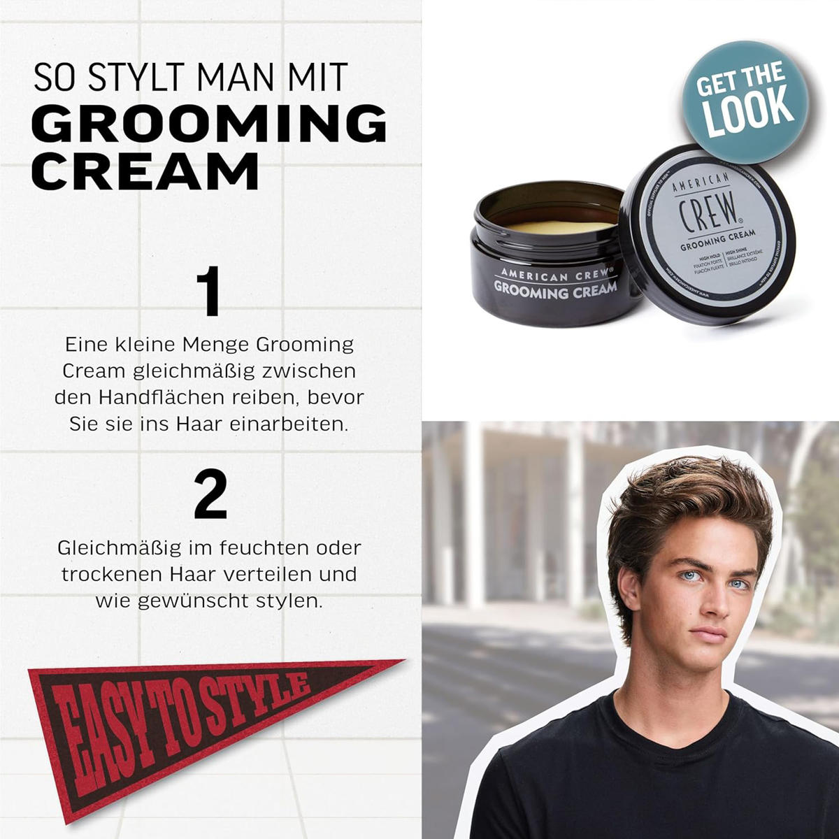 American Crew Grooming Cream 85 g - 5