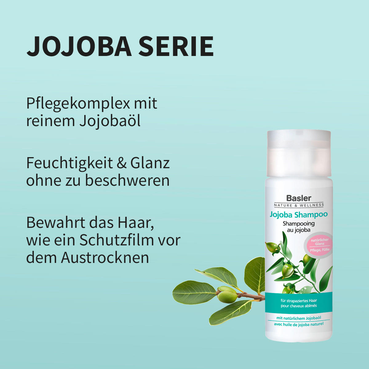 basler Jojoba Haaröl Glasflasche mit Spender 50 ml - 5