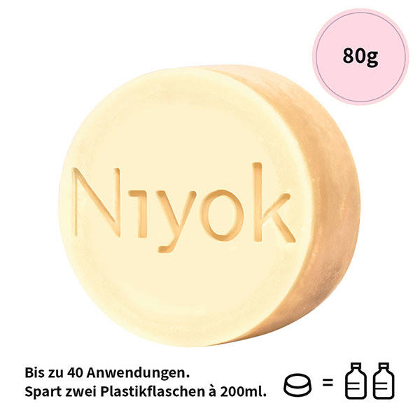 Niyok 2 in 1 feste Dusche + Pflege - Soft blossom 80 g - 5