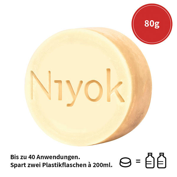 Niyok 2 in 1 feste Dusche + Pflege - Intense red 80 g - 5