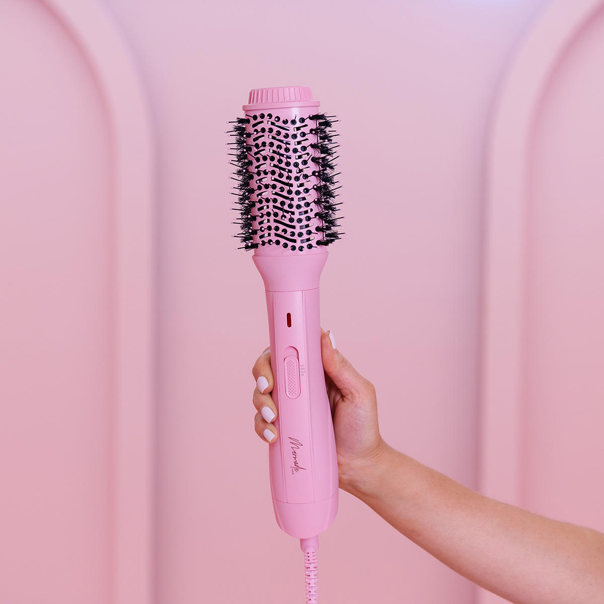 Mermade Hair Blow Dry Brush Pink Warmluftbürste  - 5