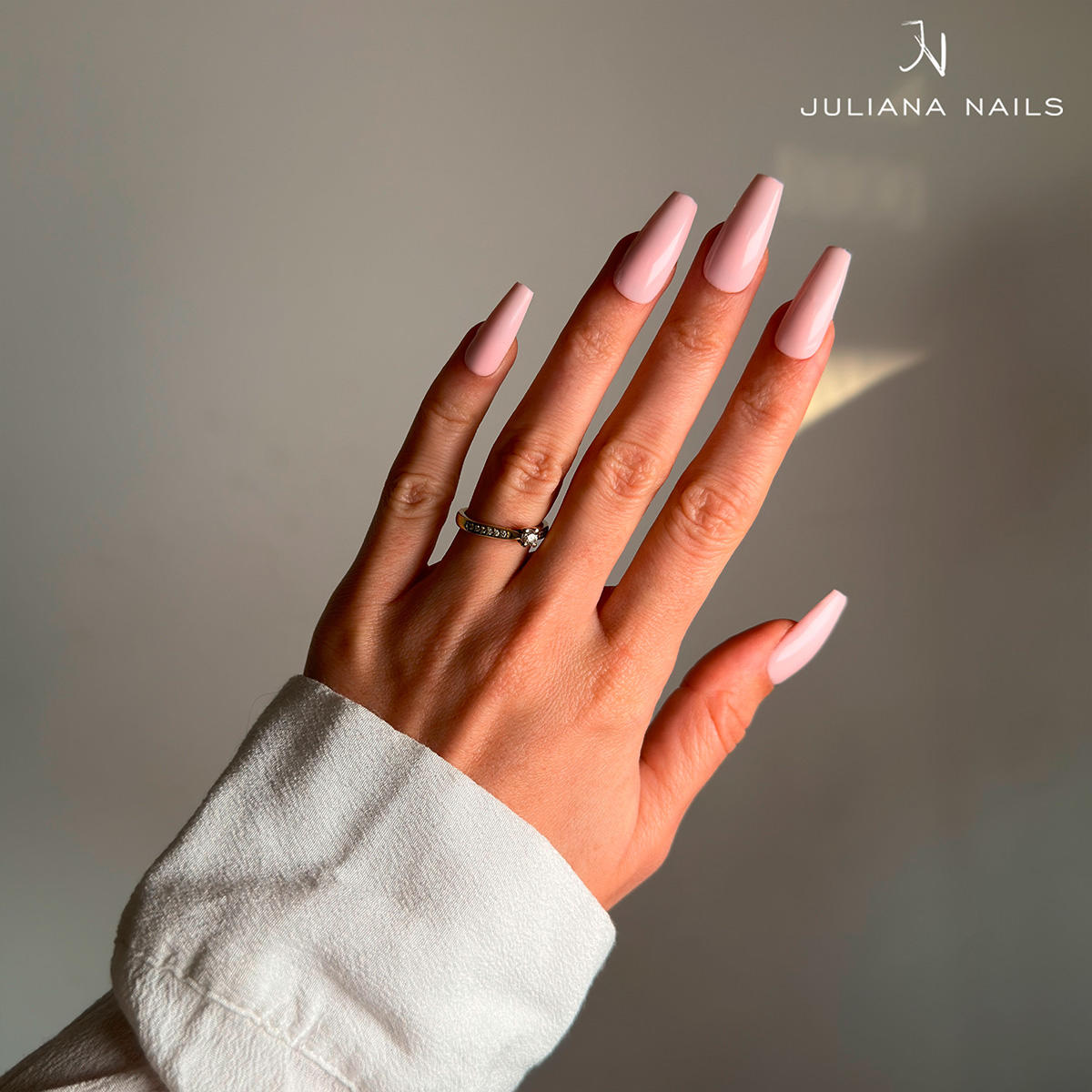Juliana Nails No File - Press-On Fullcover Tips clear – Ballerina - medium 100 Stück - 5