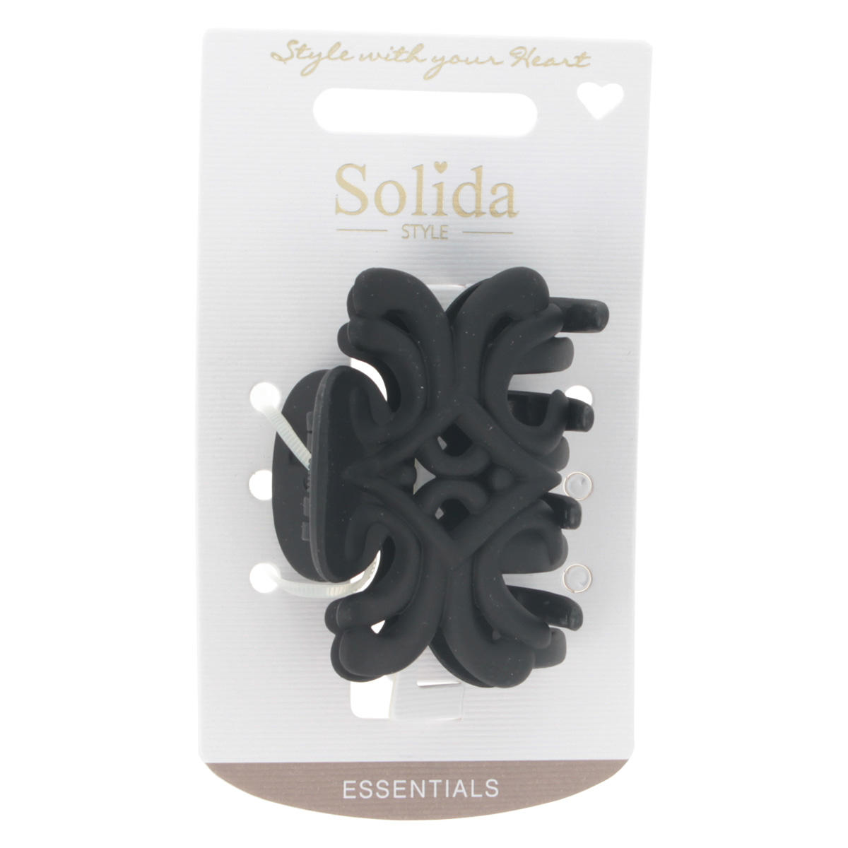 Solida Pince à cheveux noire mate  - 5