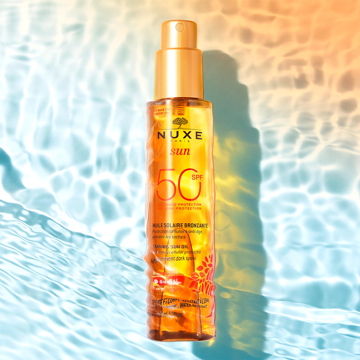 NUXE Sun Aceite solar SPF 50 rostro y cuerpo + set de leche para después del sol   - 5