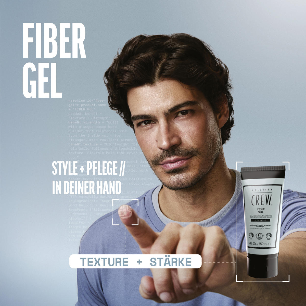 American Crew Fiber Gel mittlerer Halt 150 ml - 5