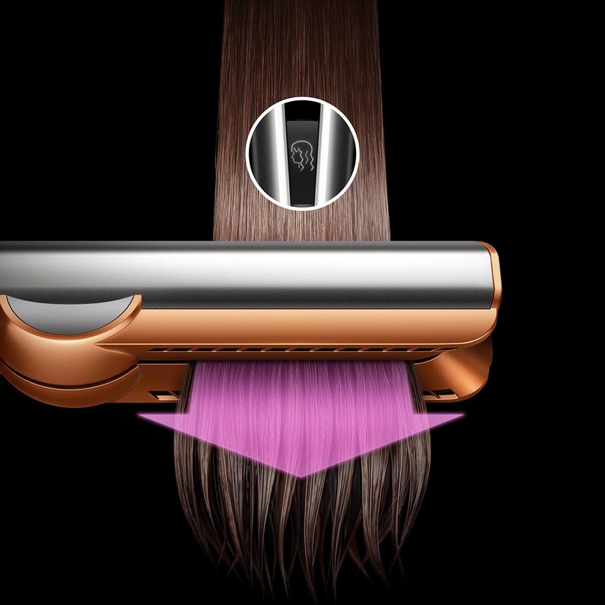 Dyson Airstrait Stijltang fluweelrood en goud  - 5