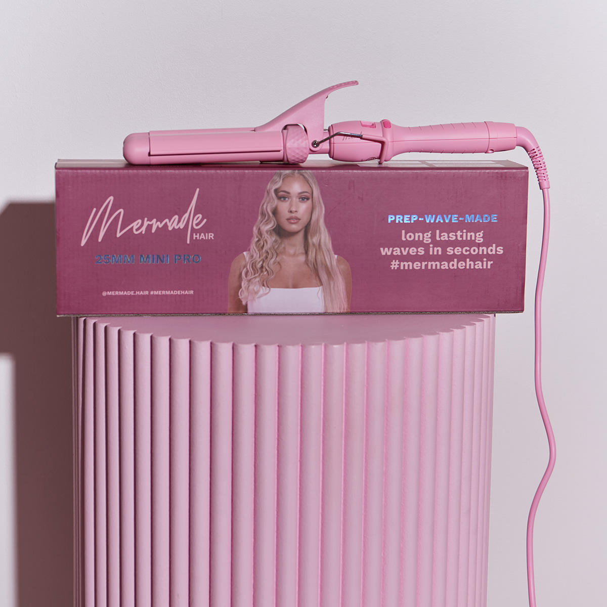 Mermade Pro Mini Hair Waver Pink 25mm Curling Iron  - 6