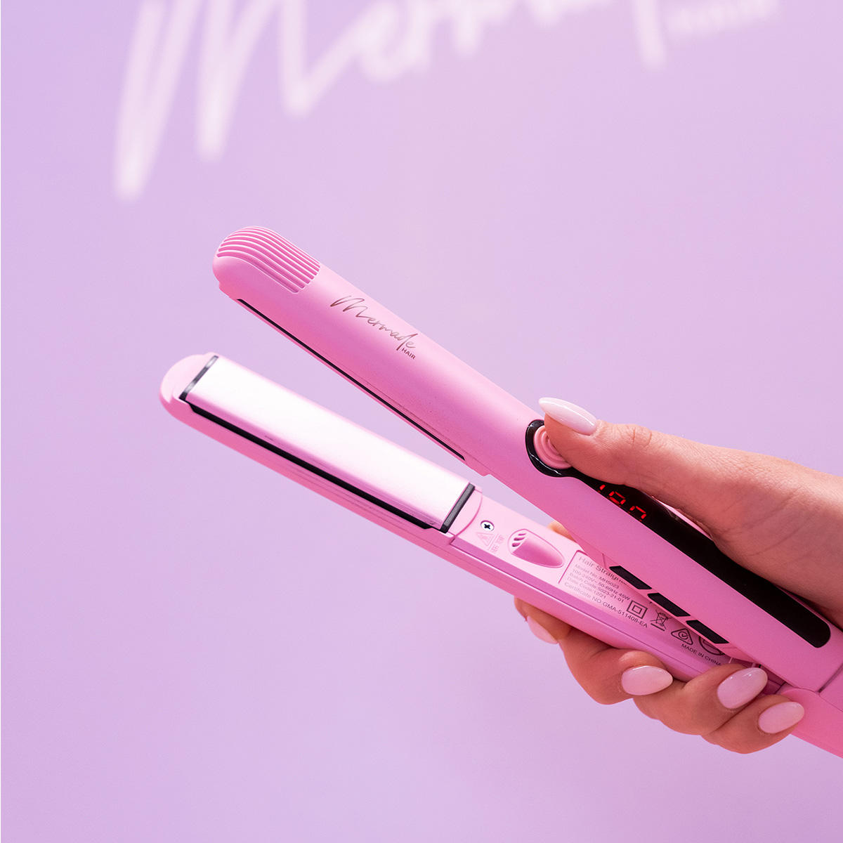 Mermade Hair Straightener Pink 28mm Glätteisen  - 6