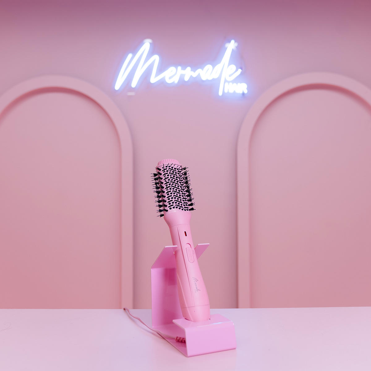 Mermade Hair Blow Dry Brush Pink Warmluftbürste  - 6