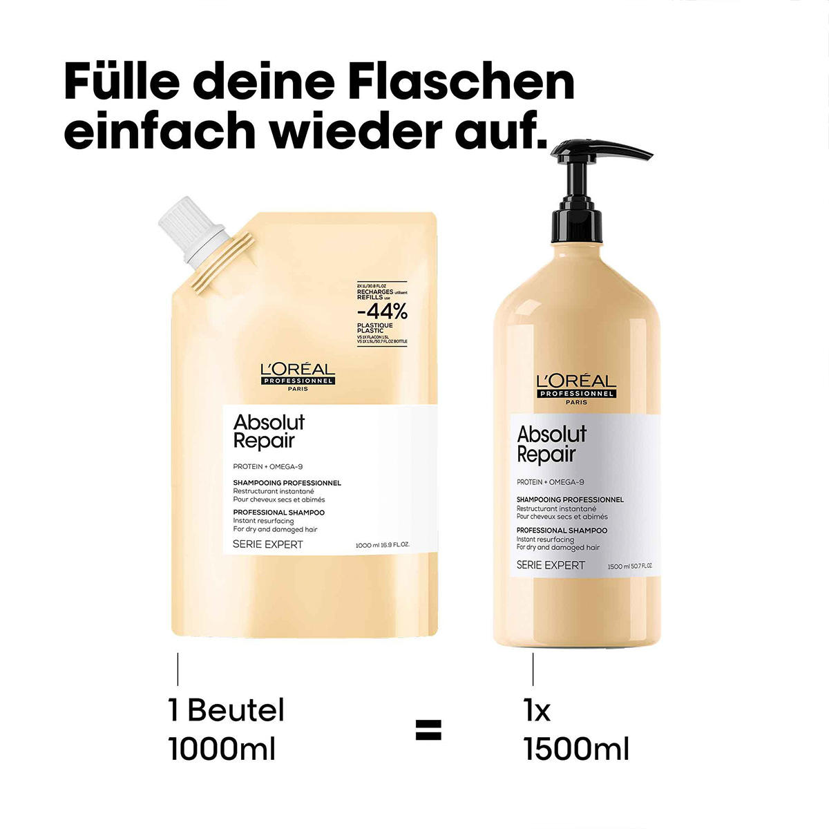 Recharge Shampoing L'Oréal Professionnel Absolut Repair 1000ml - Neuf