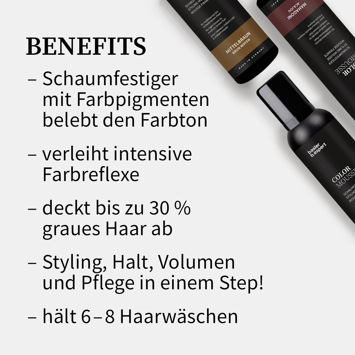 basler Color Mousse Dunkelbraun, Aerosoldose 200 ml - 7