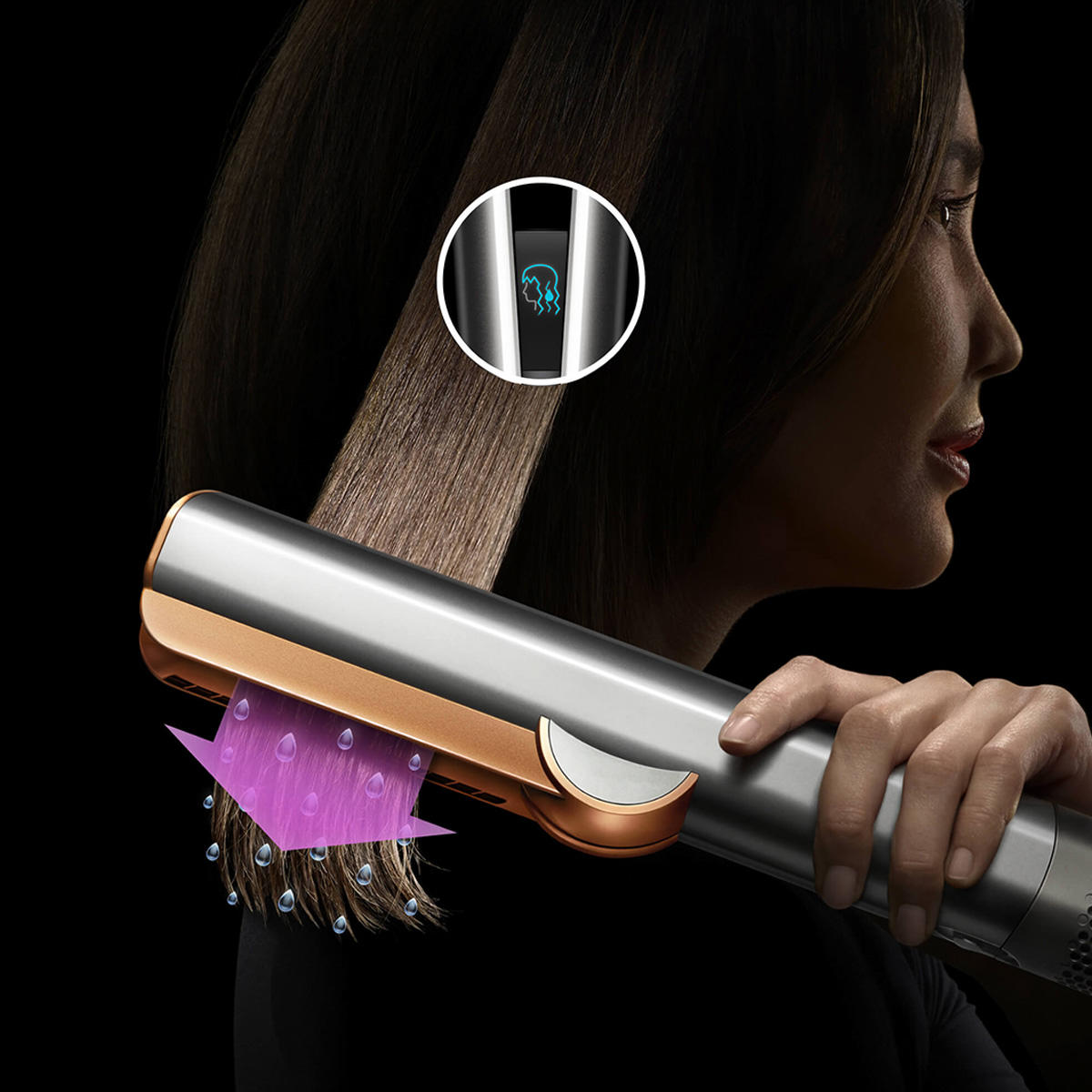 Dyson Airstrait Stijltang fluweelrood en goud  - 7