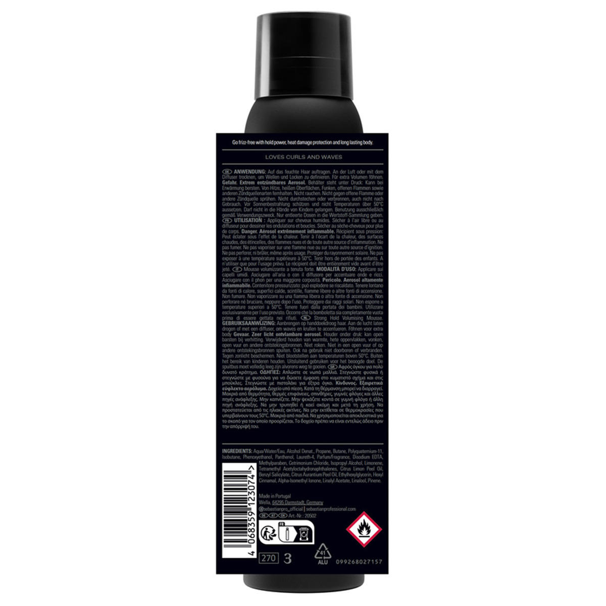 Sebastian Mousse Forte Strong Hold Volumizing Mousse starker Halt 200 ml - 8