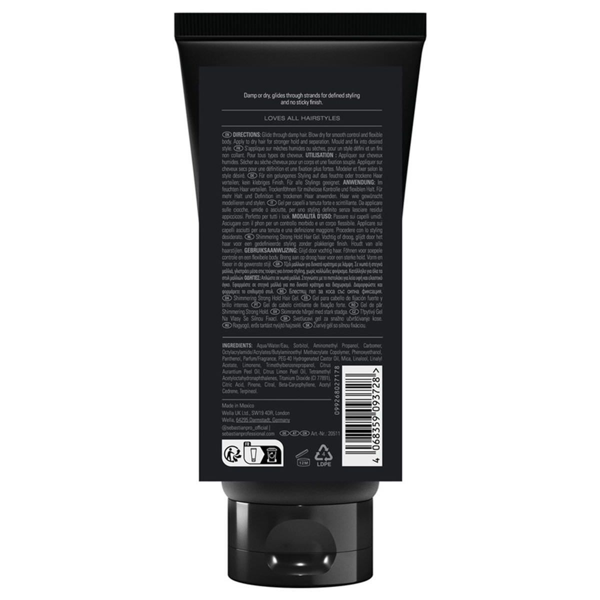 Sebastian Gel Forte Shimmering Strong Hold Hair Gel starker Halt 200 ml - 8