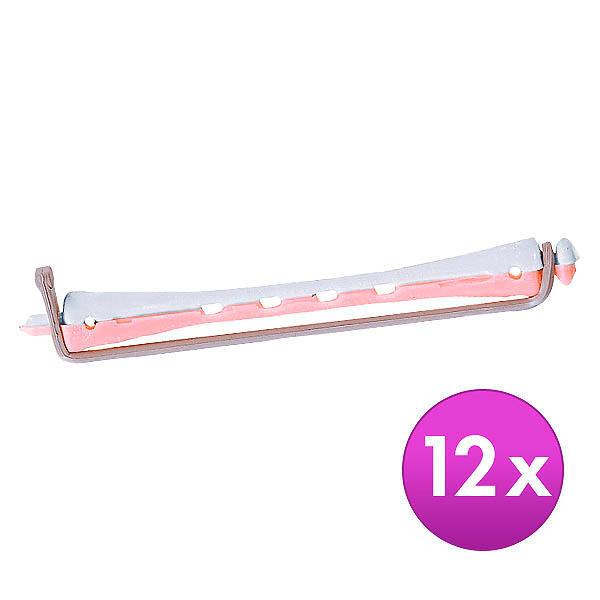 Bigoudis pour permanentes réservés aux professionnels Blanc-Rose, Ø 6 mm, Par paquet 12 pièces
