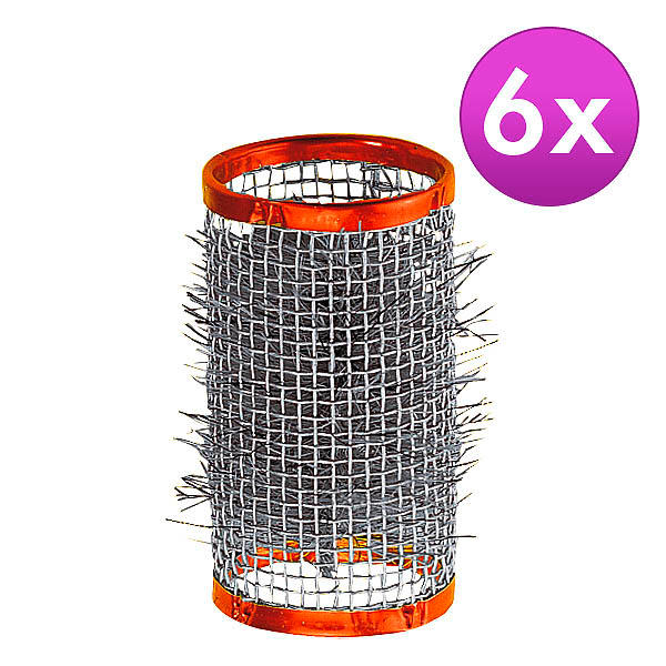   Drahthaarwickler mit Borsten Rot, Ø 36 mm, Pro Packung 6 Stück