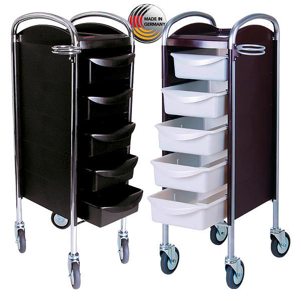 Efalock Piccolo 6002 Monture chromée, habillage latéral noir, compartiments noirs
