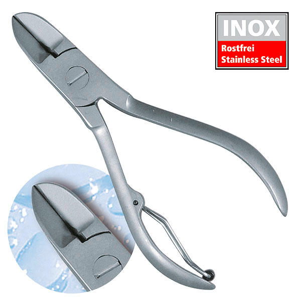 Titania Nail nippers Inox with folding spring