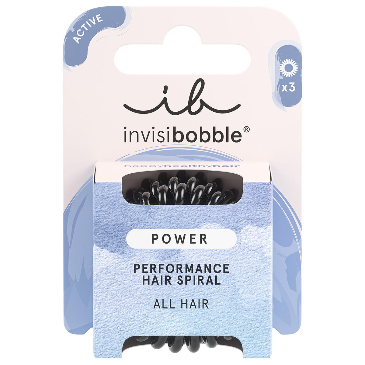 invisibobble Haargummis Power Echt zwart, Per verpakking 3 stuks
