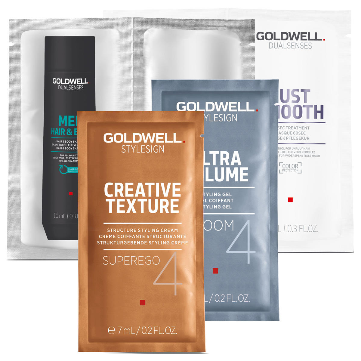 Campioni di cura dei capelli Goldwell assortiti, una bustina