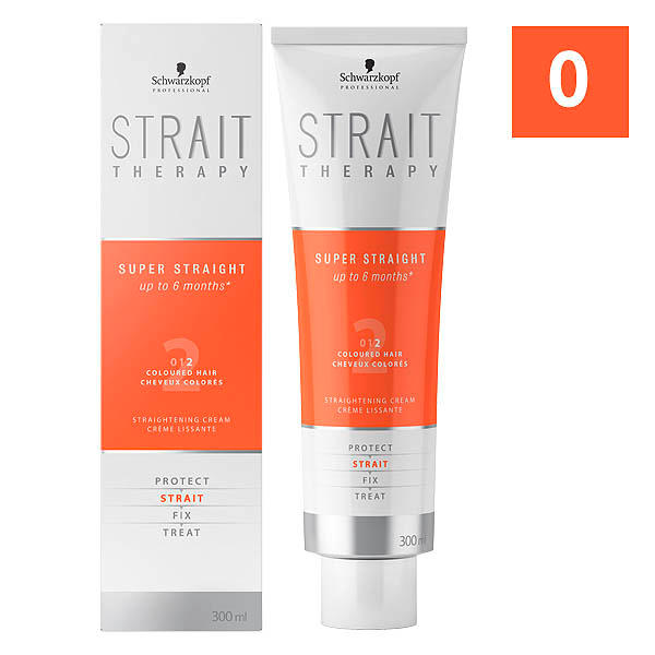 Schwarzkopf Professional Strait Therapy Strait Cream 0 - para cabellos rebeldes y muy rizados, 300 ml