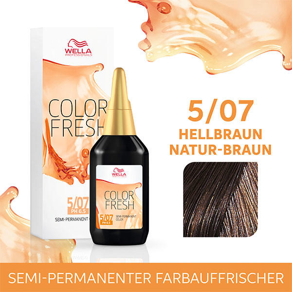 Wella Color Fresh pH 6.5 - Acid 5/07 Hellbraun, 75 ml