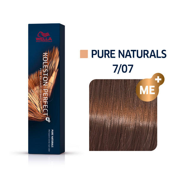 Wella Koleston Perfect ME+ Pure Naturals 7/07 Mittelblond Natur Braun, 60 ml