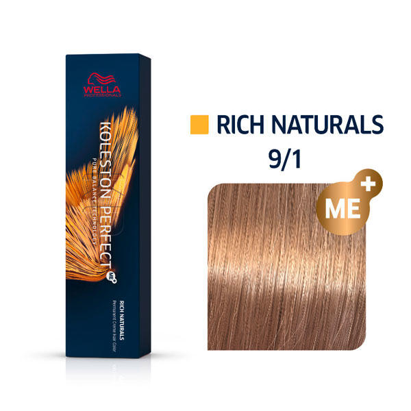Wella Koleston Perfect Rich Naturals 9/1 Lichtblond Asch, 60 ml