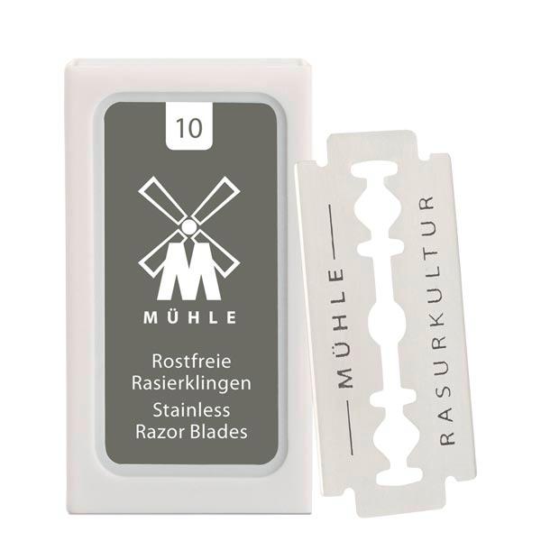 MÜHLE Lames de rasoir en acier inoxydable Par paquet de 10 pièces