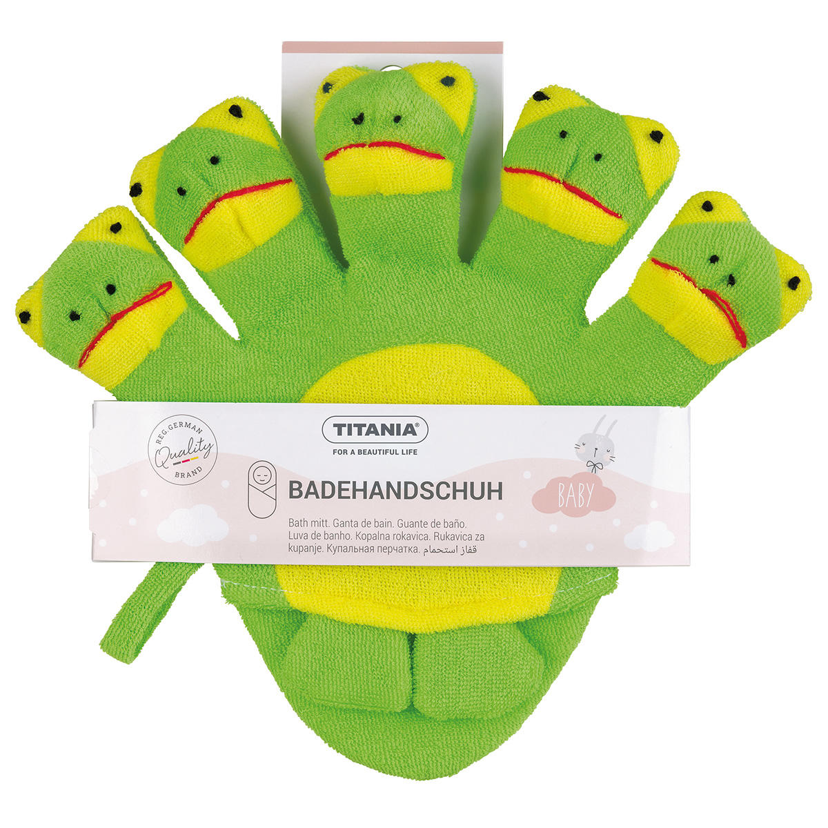 Titania Kinderen wassen handschoen kikker