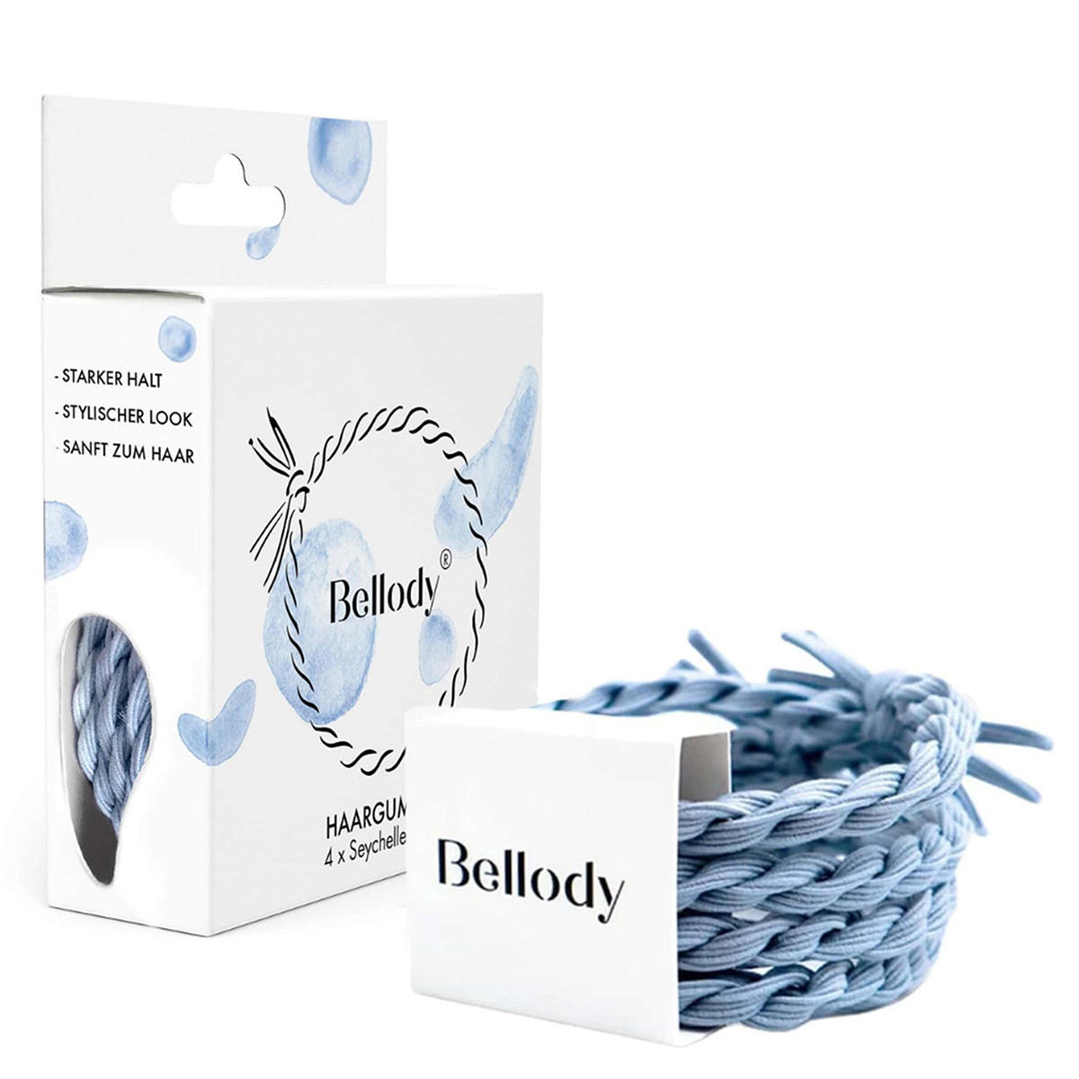 Bellody Originele haarbanden Seychellen Blauw 4 stuks