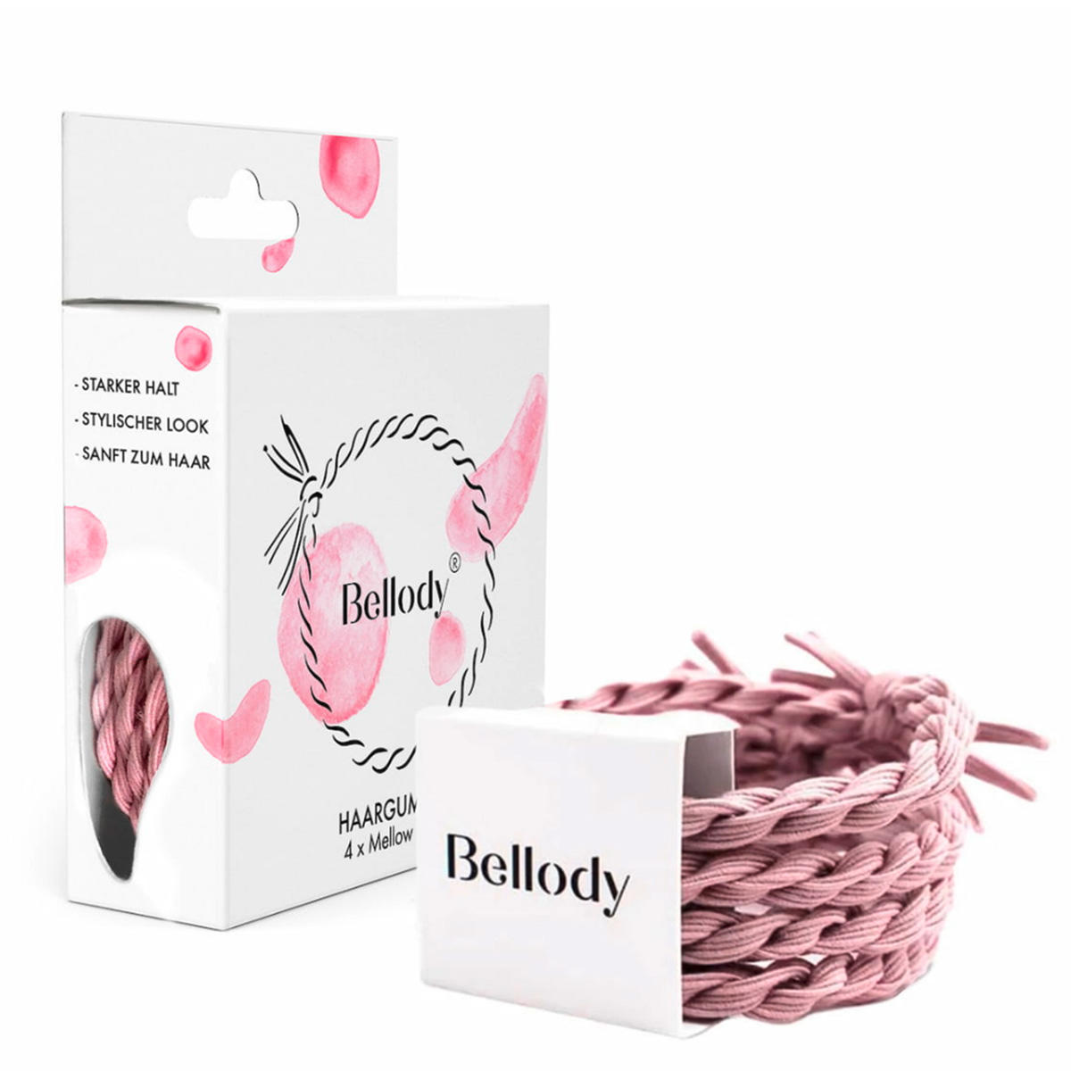 Bellody Original hair ties Mellow Rose 4 pieces