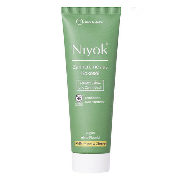 Niyok Dentifrice à l'huile de coco - menthe poivrée et citron 75 ml