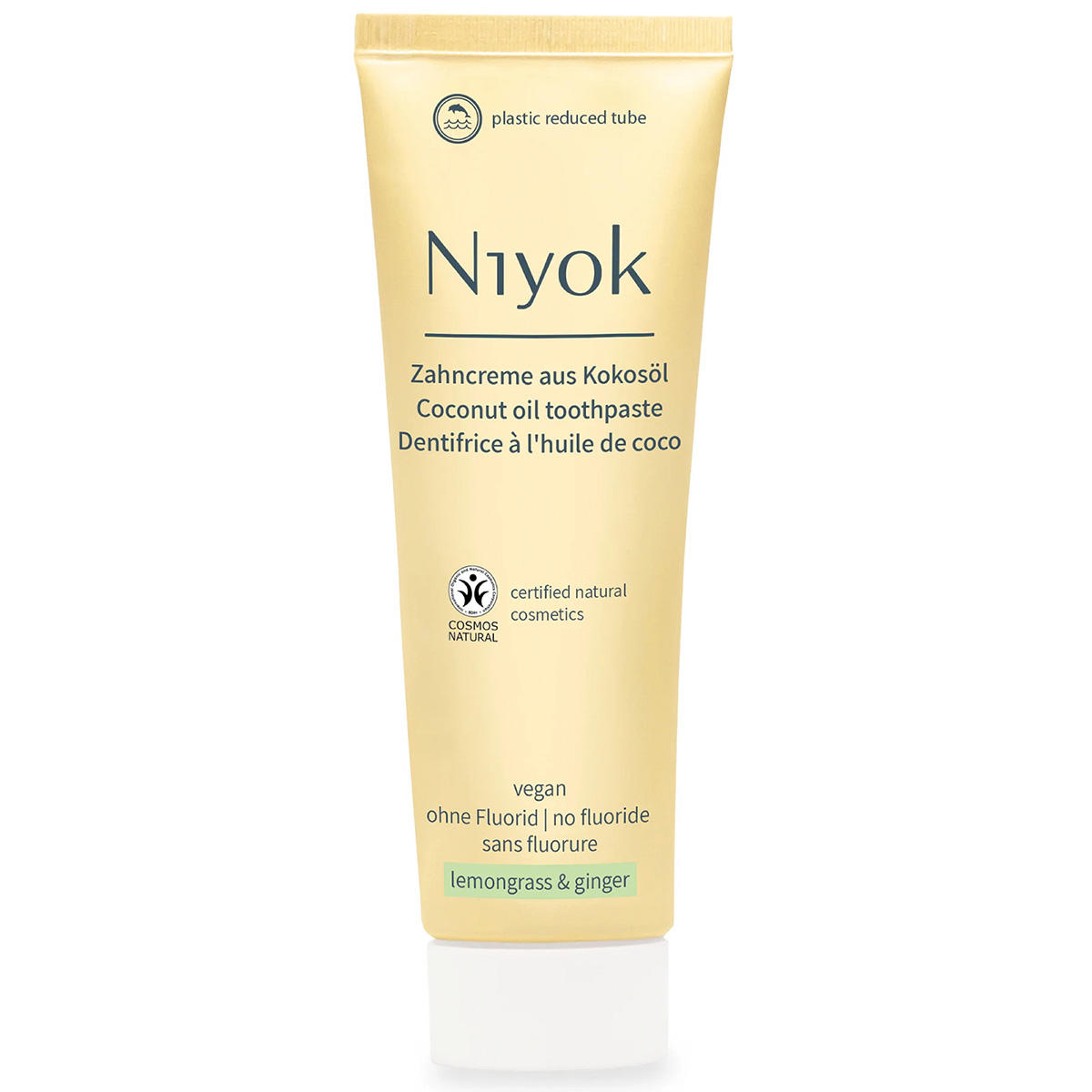 Niyok Zahncreme aus Kokosöl - Zitronengras & Ingwer 75 ml