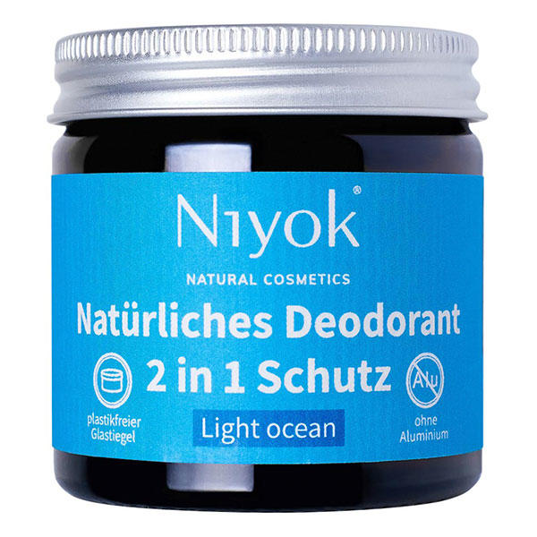 Niyok 2 in 1 crema deodorante antitraspirante - Oceano chiaro 40 ml