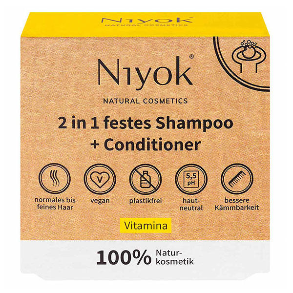 Niyok 2 in 1 festes Shampoo + Conditioner - Vitamina 80 g