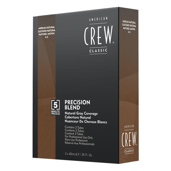 American Crew Presicion Blend Natural Gray Coverage Medium Natural, 3 x 40 ml
