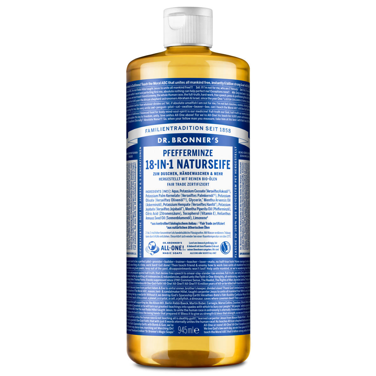 DR. BRONNER'S 18-IN-1 NATURSEIFE Menta piperita 945 ml
