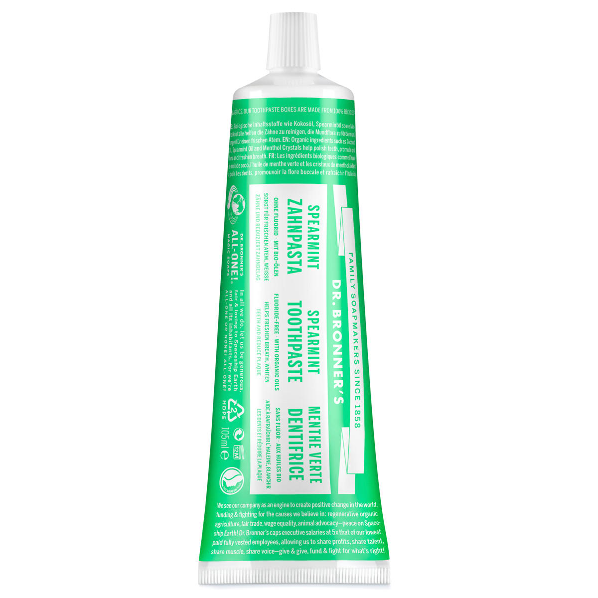 DR. BRONNER'S Dentifrice menthe verte 105 ml