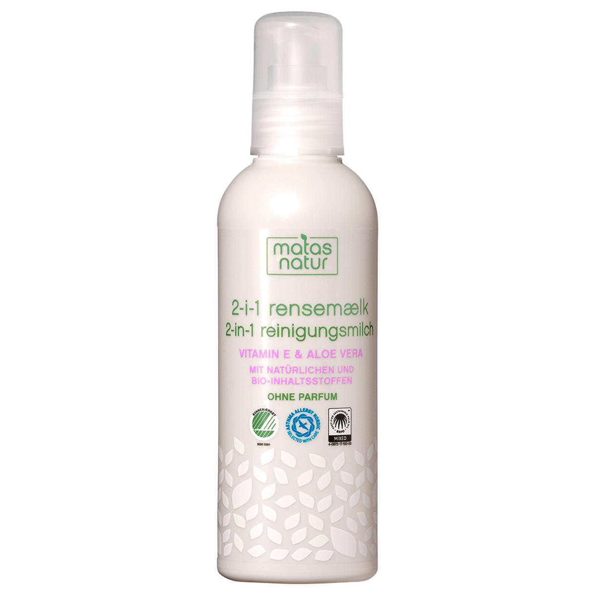 MATAS Natur Latte detergente 2 in 1 con Aloe Vera e Vitamina E biologiche 200 ml