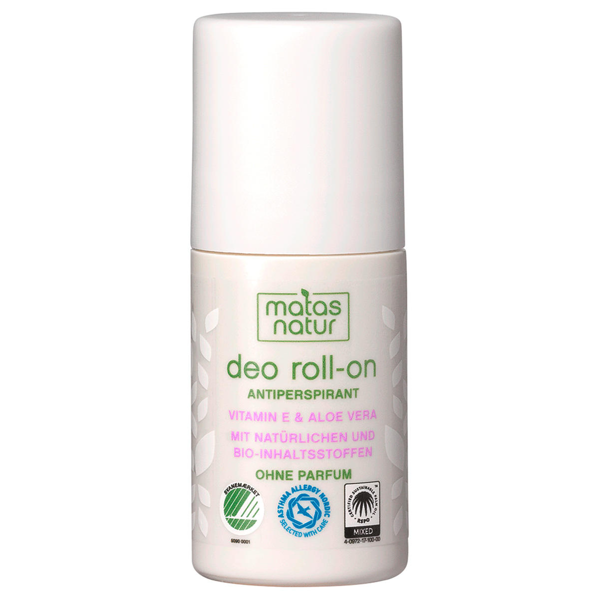 MATAS Natur Deo Roll-On con Aloe Vera Biologica e Vitamina E 50 ml