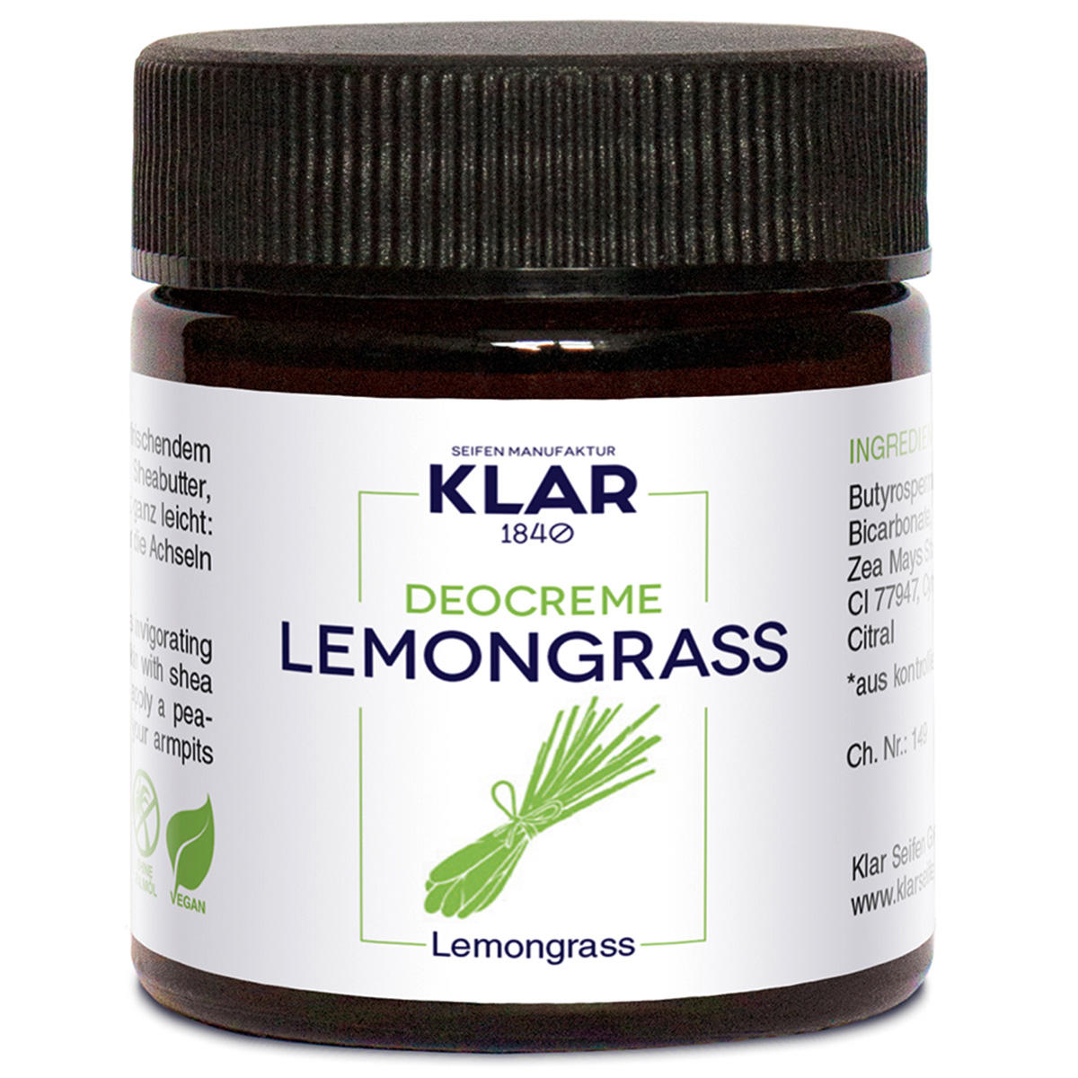 KLAR Crema deodorante alla citronella 30 ml