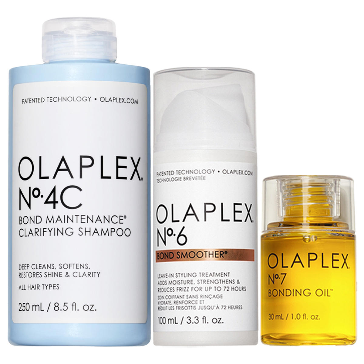 Olaplex Protect & Shine Set No.4C Shampoo + No.6 Leave In + No.7 Haaröl