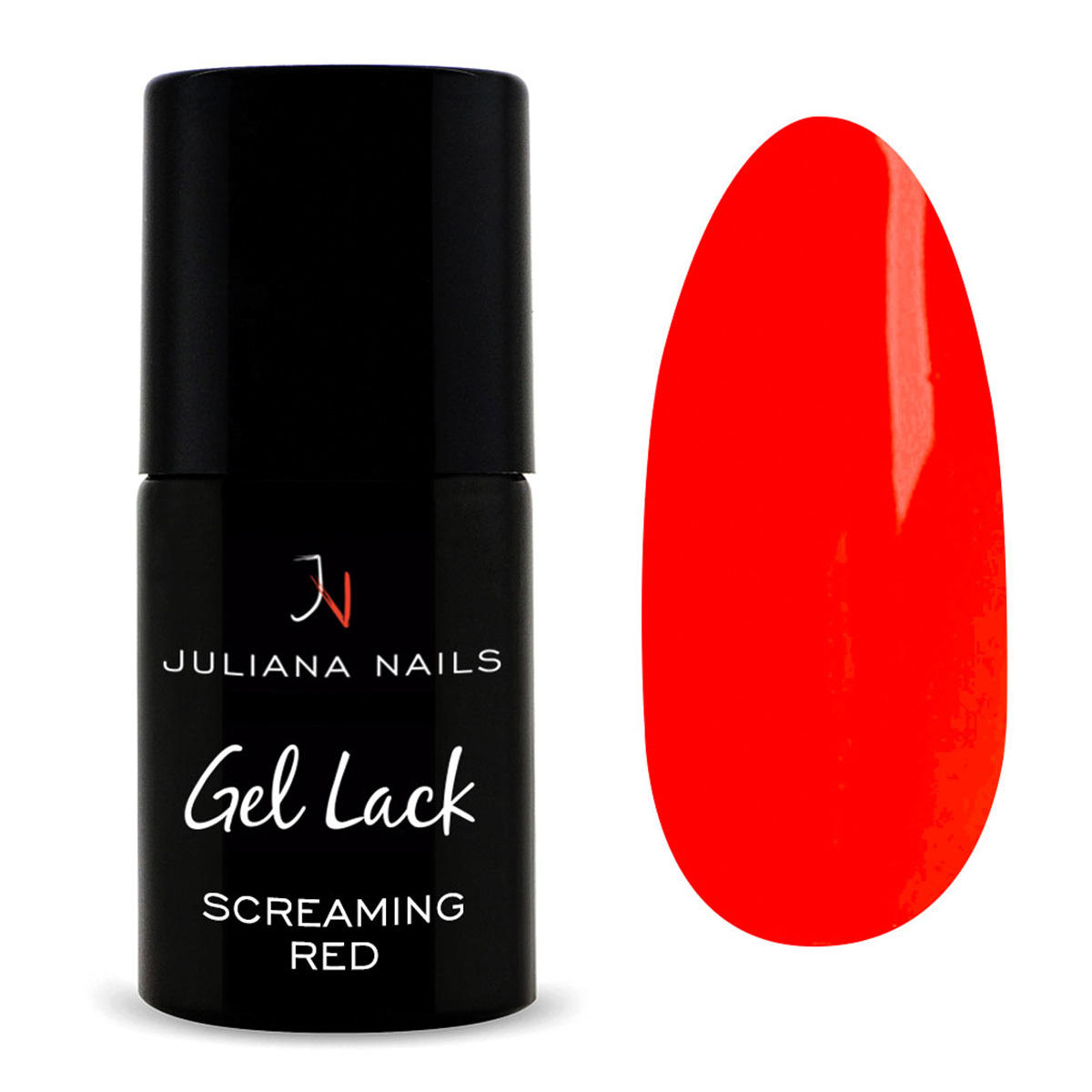 Juliana Nails Gel Lack Neon Screaming Red, Flasche 6 ml