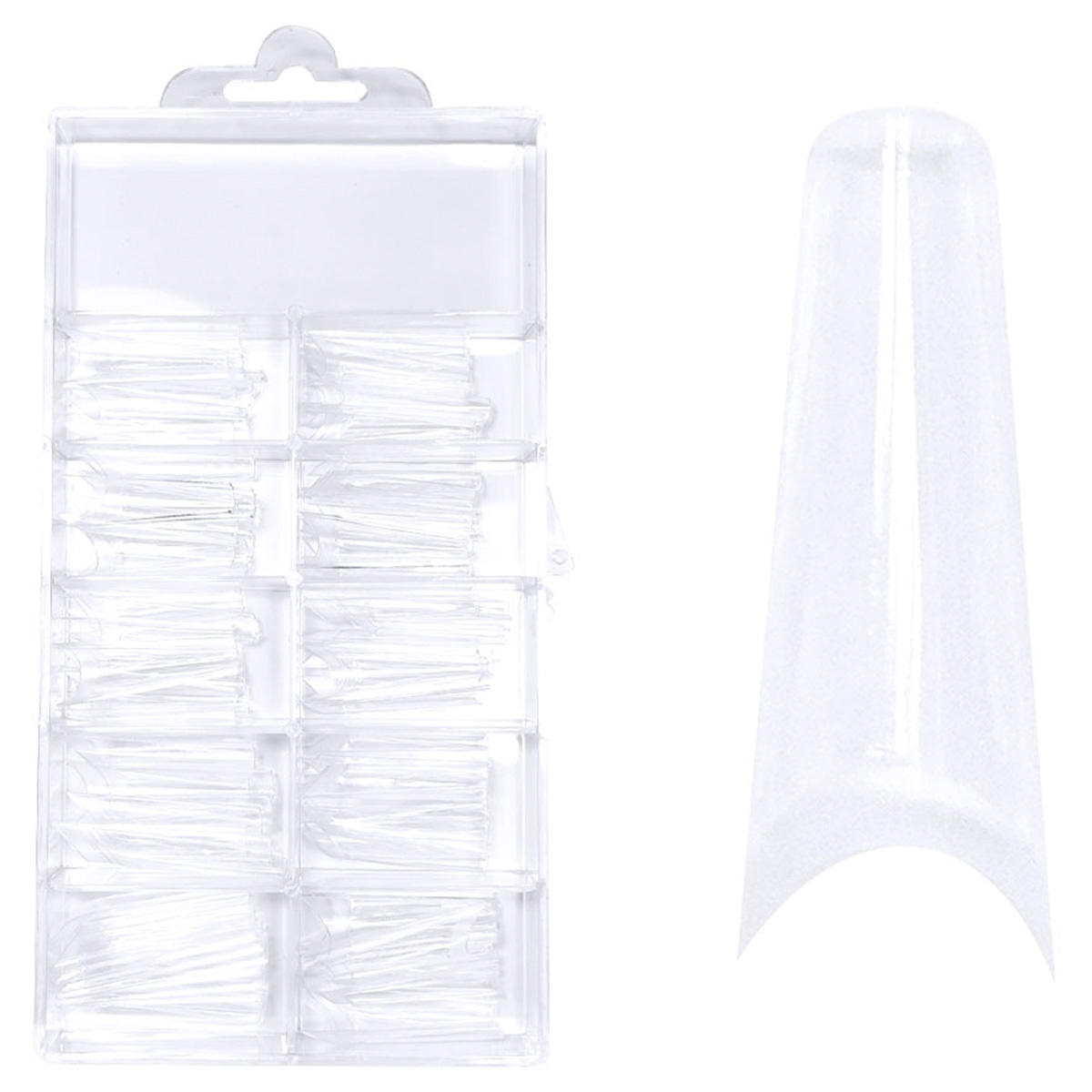 Juliana Nails Tipbox Coffin Clear, 100 Stück
