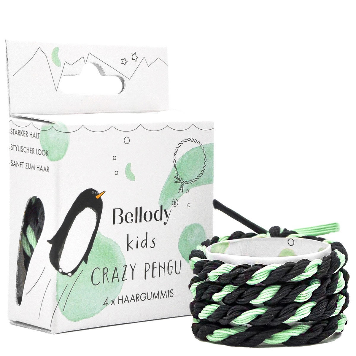 Bellody Kids Crazy Pengu hair ties 4 Stück